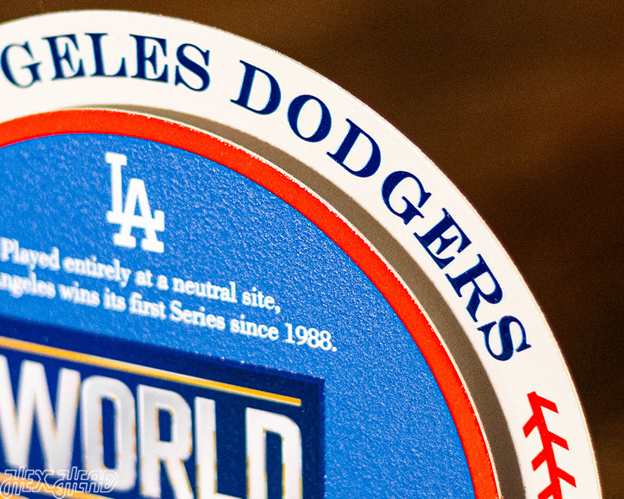 Los Angeles Dodgers 2020 World Series "Double Play" On the Shelf or on the Wall Art