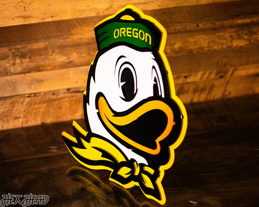 Oregon Ducks 3D Vintage Metal Wall Art