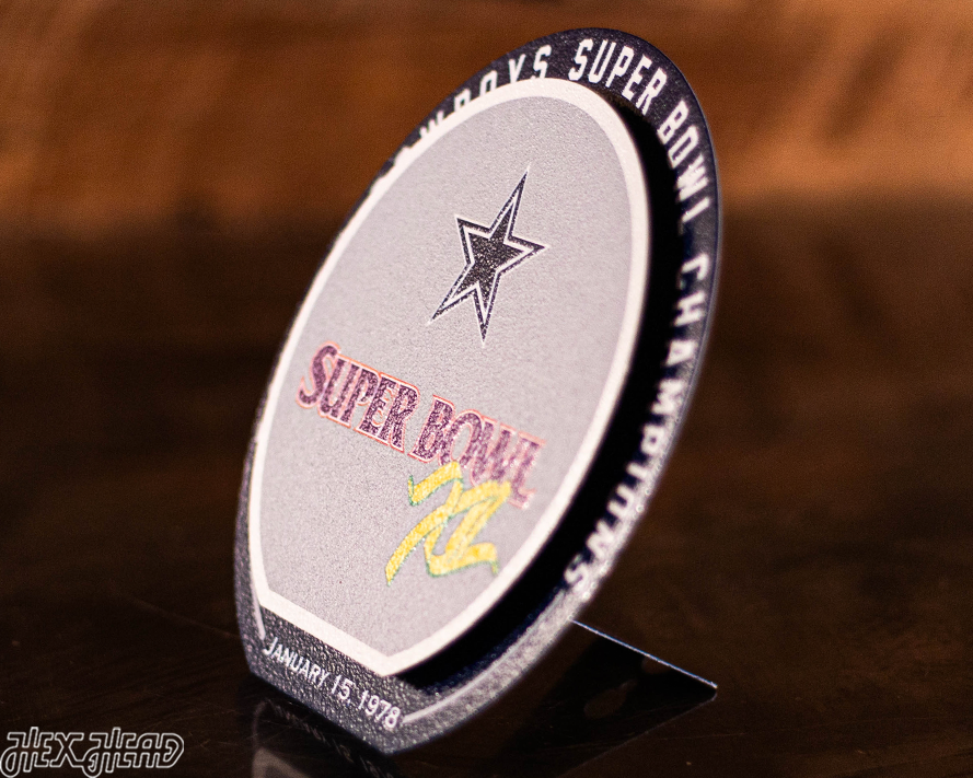 Dallas Cowboys XII Super Bowl "Double Play" On the Shelf or on the Wall Art