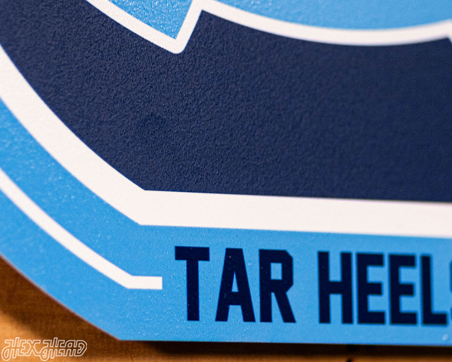 VARSITY Collection- SINGLE Layer North Carolina Tar Heels Metal Wall Art