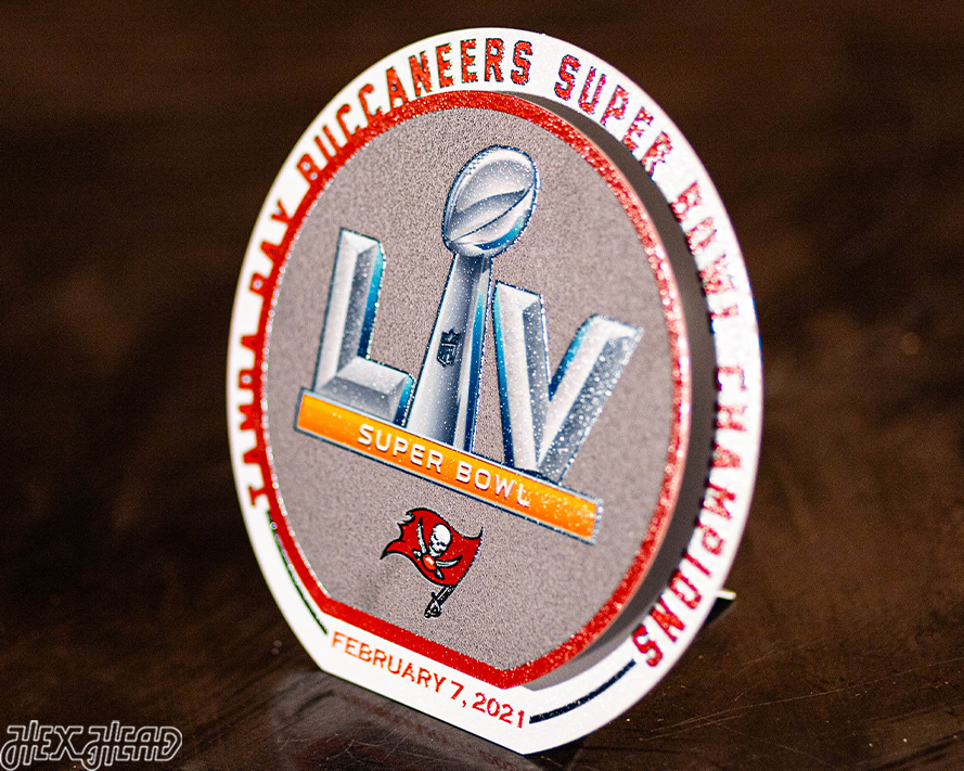 Tampa Bay Buccaneers Super Bowl LV "Double Play" On the Shelf or on the Wall Art