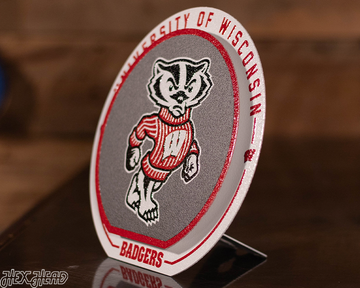 Wisconsin Badgers "Double Play" On the Shelf or on the Wall Art