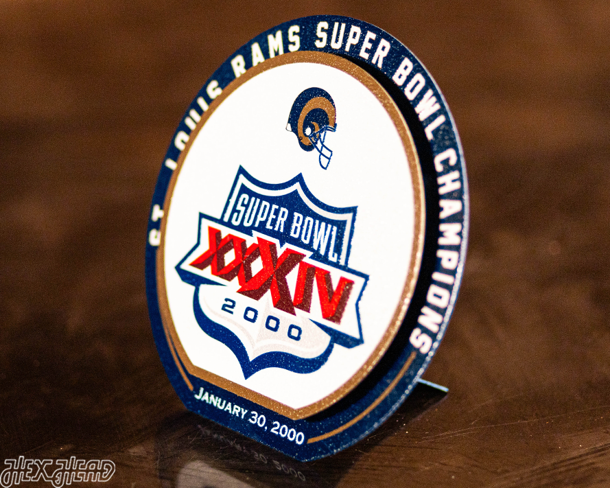 Los Angeles Rams Super Bowl XXXIV "Double Play" On the Shelf or on the Wall Art