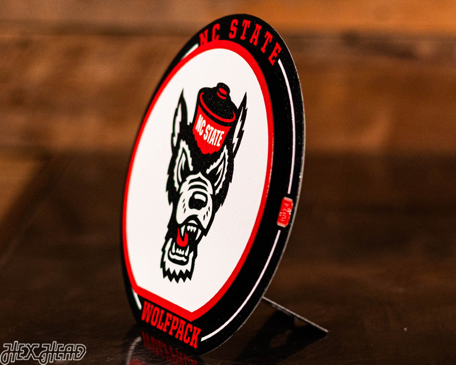 North Carolina State Wolfpack "Double Play" On the Shelf or on the Wall Art