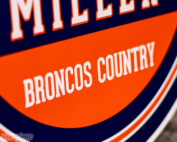Denver Broncos Personalized Monogram Metal Art