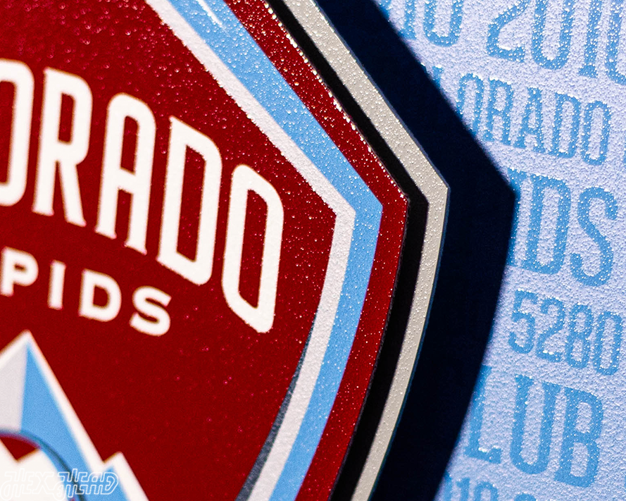 CLOSE OUT - Colorado Rapids CRAFT SERIES 3D Embossed Metal Wall Art