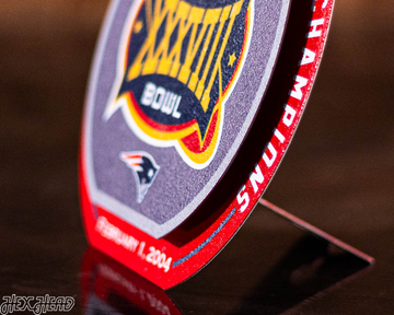 New England Patriots XXXVIII Super Bowl "Double Play" On the Shelf or on the Wall Art