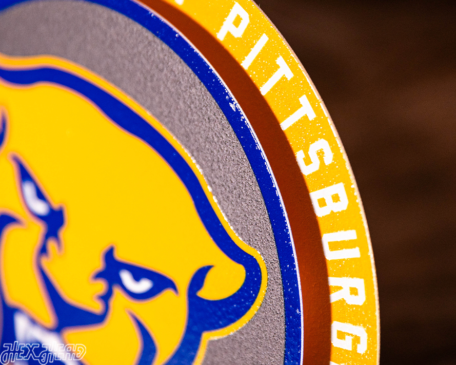 Pittsburgh Panthers "Double Play" On the Shelf or on the Wall Art