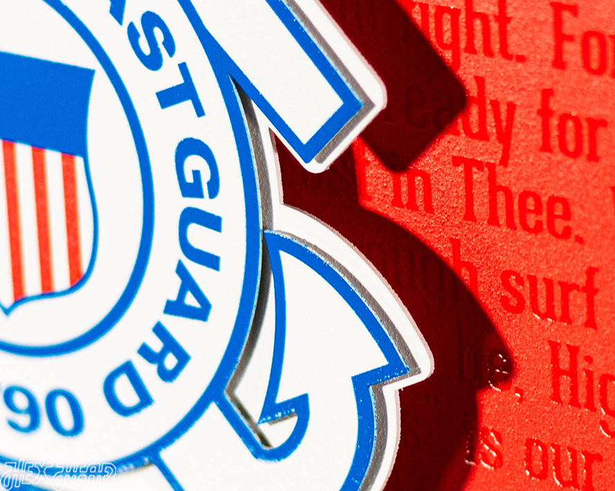 United States Coast Guard CRAFT SERIES 3D Embossed Metal Wall Art