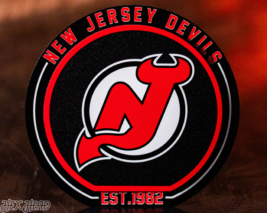 New Jersey Devils "Double Play" On the Shelf or on the Wall Art