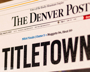 The Denver Post Nuggets 2023 NBA FINALS Front Page - JUNE 13, 2023