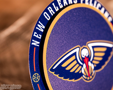 New Orleans Pelicans "Double Play" On the Shelf or on the Wall Art