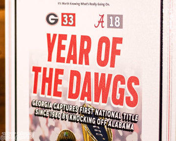 Atlanta Journal Constitution Georgia Bulldogs 2021 Football National Champions Front Page - JAN 11, 2022