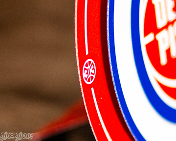 Detroit Pistons "Double Play" On the Shelf or on the Wall Art