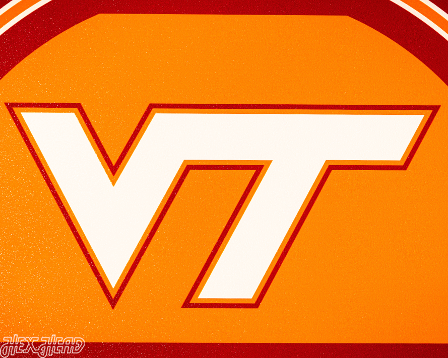 Virginia Tech Hokies Personalized Monogram Metal Art