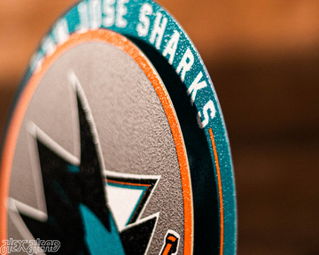 San Jose Sharks "Double Play" On the Shelf or on the Wall Art