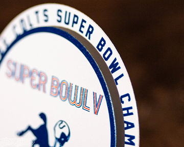 Indianapolis Colts Super Bowl V "Double Play" On the Shelf or on the Wall Art