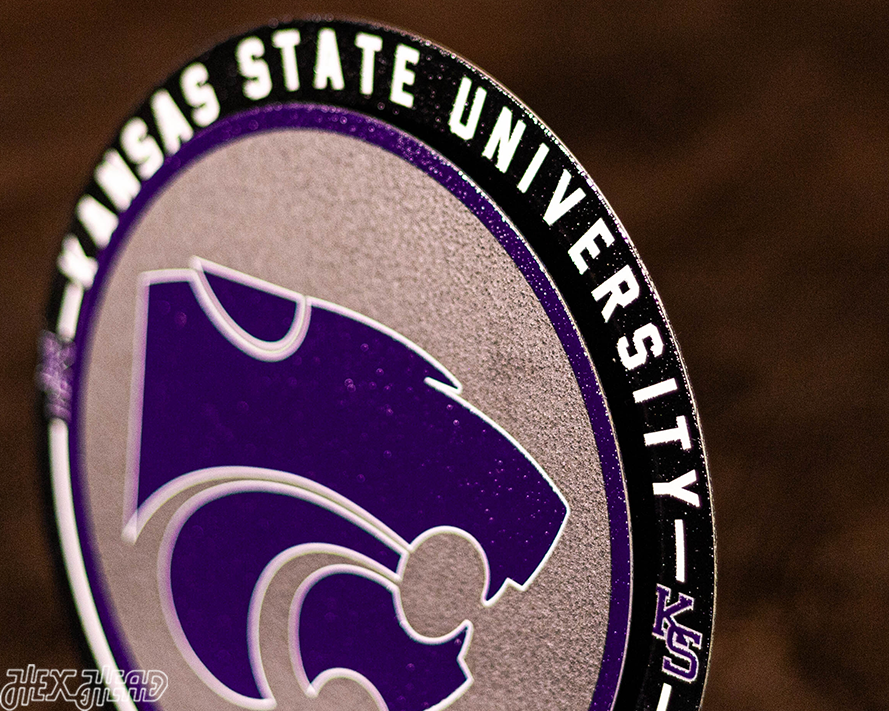 Kansas State Wildcats "Double Play" On the Shelf or on the Wall Art