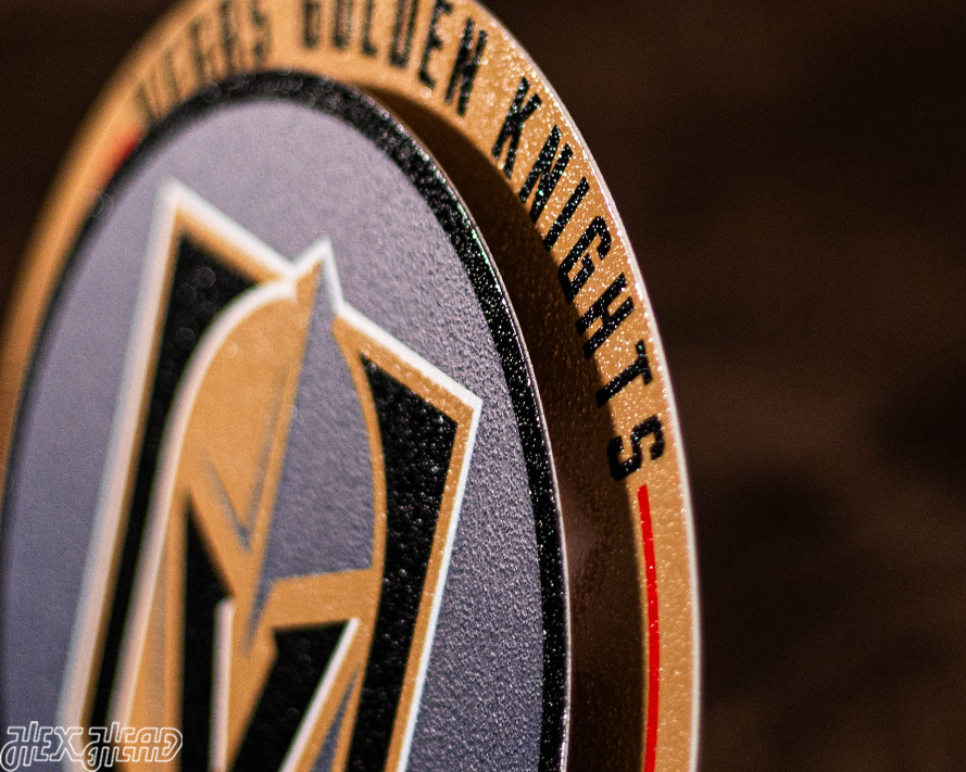 Vegas Golden Knights "Double Play" On the Shelf or on the Wall Art