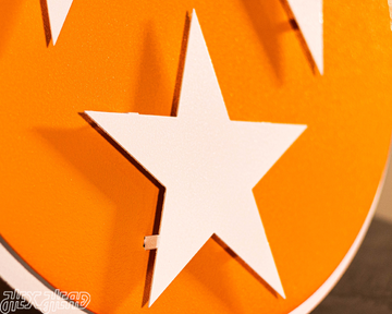 Tennessee Tri Star Orange with Vintage White 3D Metal Wall Art