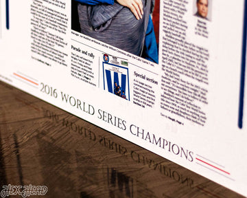 The Chicago Tribune Chicago Cubs 2016 WORLD SERIES Front Page - NOV 4, 2016