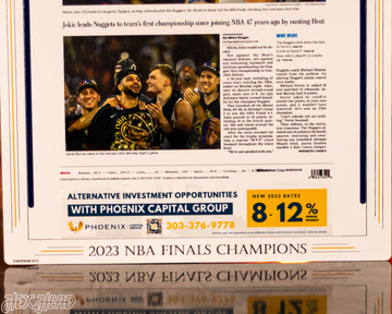 The Denver Post Nuggets 2023 NBA FINALS Front Page - JUNE 13, 2023