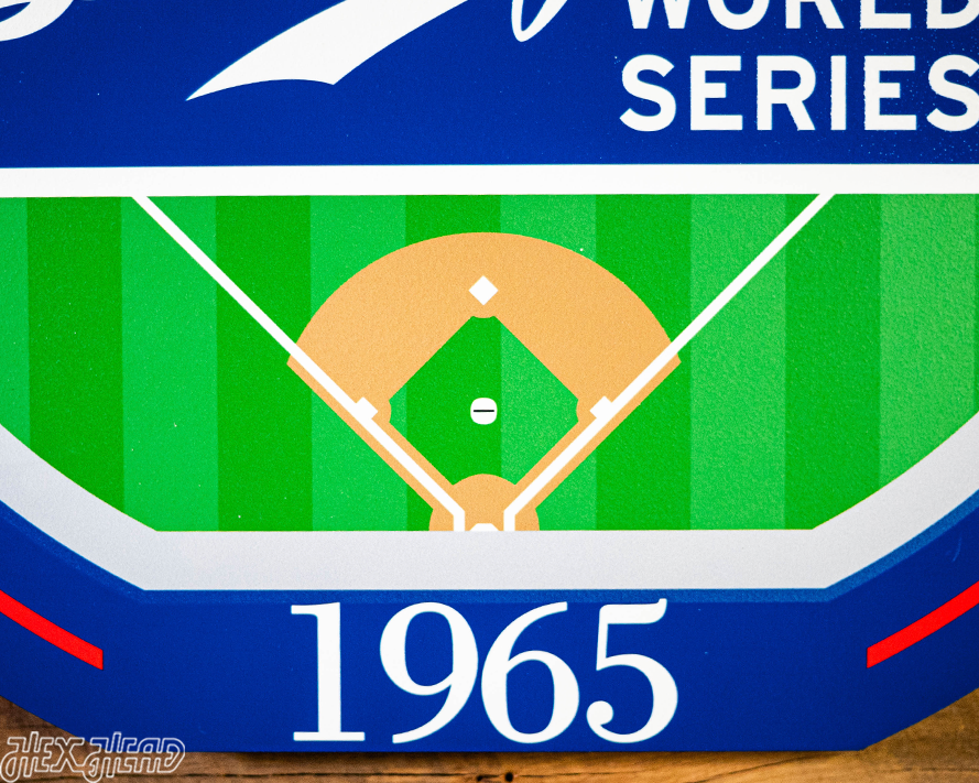 VARSITY Collection- SINGLE Layer Los Angeles Dodgers 1965 World Series Wall Art