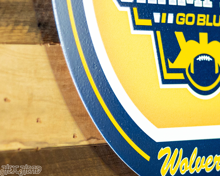 VARSITY Collection- SINGLE Layer Michigan Wolverines 2023 National Champions Metal Wall Art