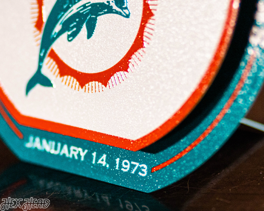 Miami Dolphins Super Bowl VII "Double Play" On the Shelf or on the Wall Art