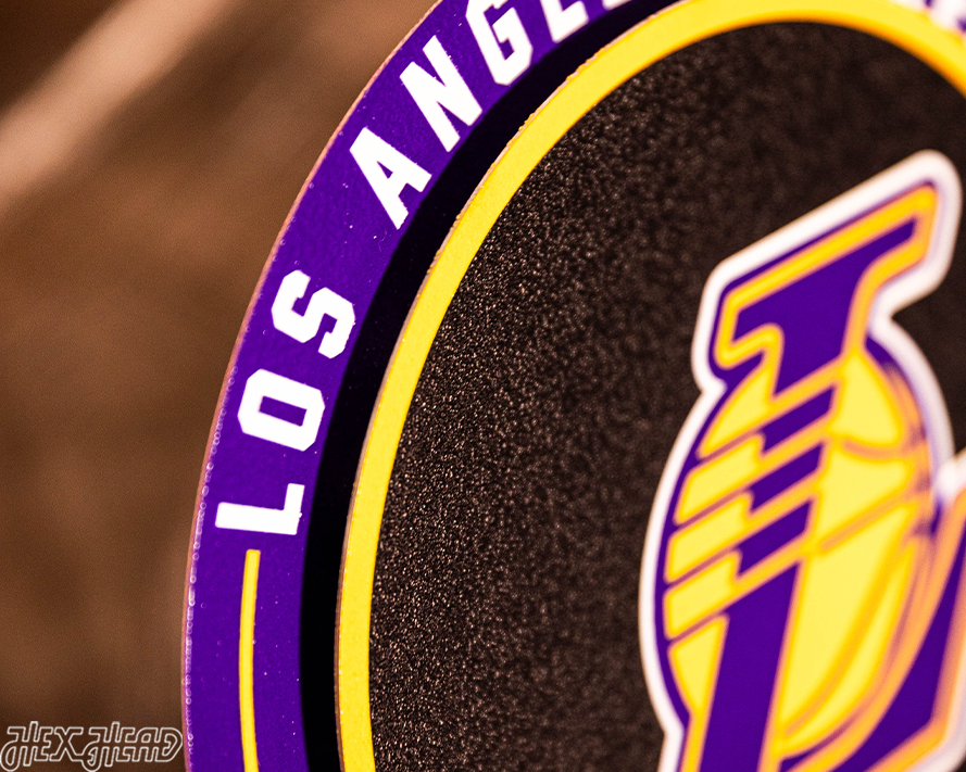 Los Angeles Lakers "Double Play" On the Shelf or on the Wall Art