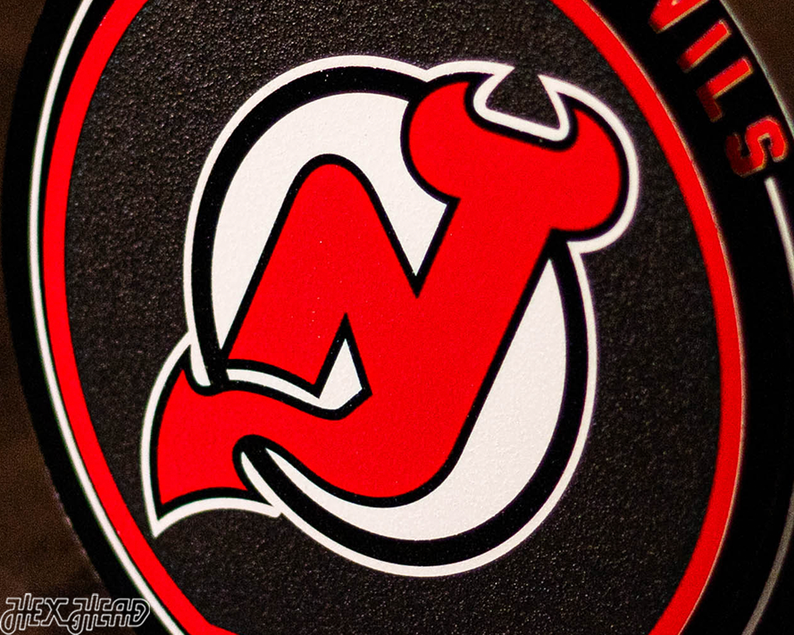 New Jersey Devils "Double Play" On the Shelf or on the Wall Art