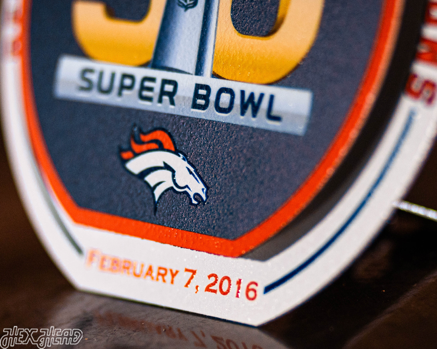 Denver Broncos Super Bowl 50 "Double Play" On the Shelf or on the Wall Art