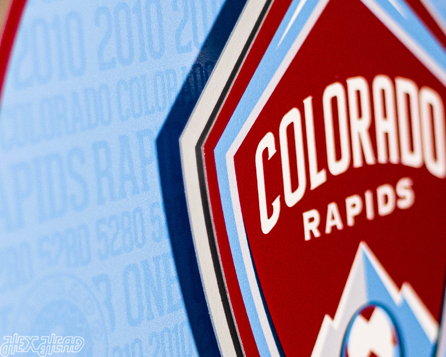 Colorado Rapids CRAFT SERIES 3D Embossed Metal Wall Art