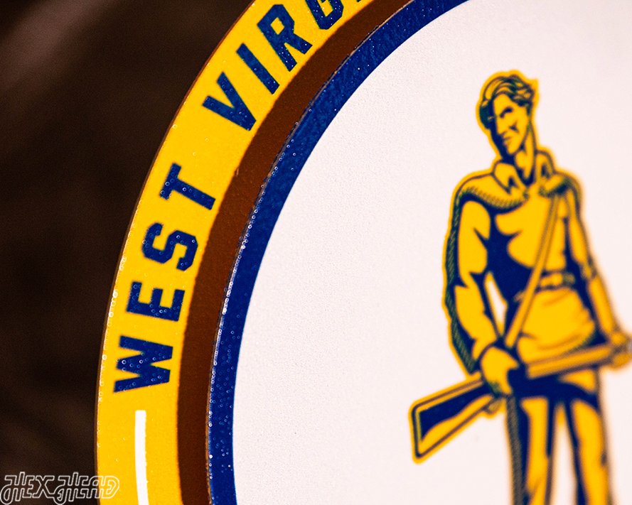 West Virginia Mountaineers "Double Play" On the Shelf or on the Wall Art