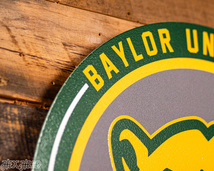 VARSITY Collection- SINGLE Layer Baylor Bears Metal Wall Art