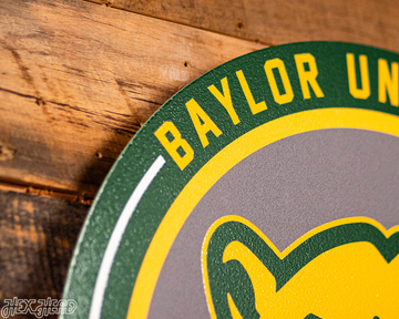 VARSITY Collection- SINGLE Layer Baylor Bears Metal Wall Art