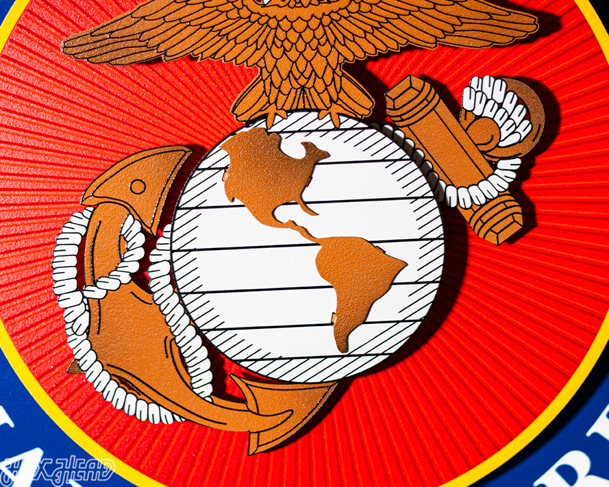 United States Marine Corps Seal 3D Vintage Metal Wall Art