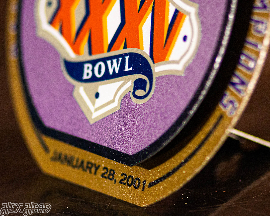 Baltimore Ravens Super Bowl XXXV "Double Play" On the Shelf or on the Wall Art