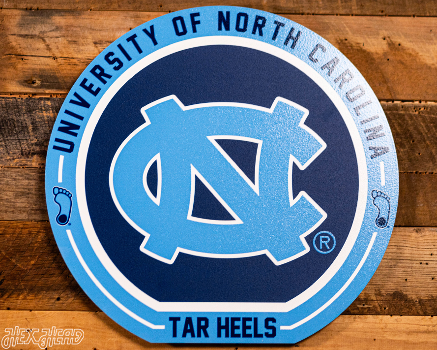 VARSITY Collection- SINGLE Layer North Carolina Tar Heels Metal Wall Art