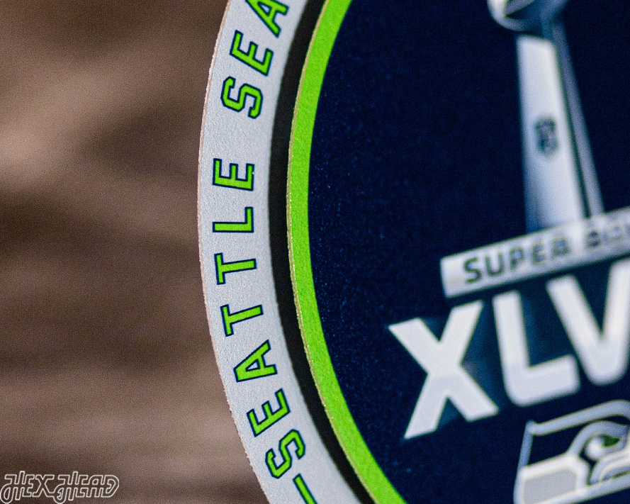 Seattle Seahawks Super Bowl XLVIII "Double Play" On the Shelf or on the Wall Art