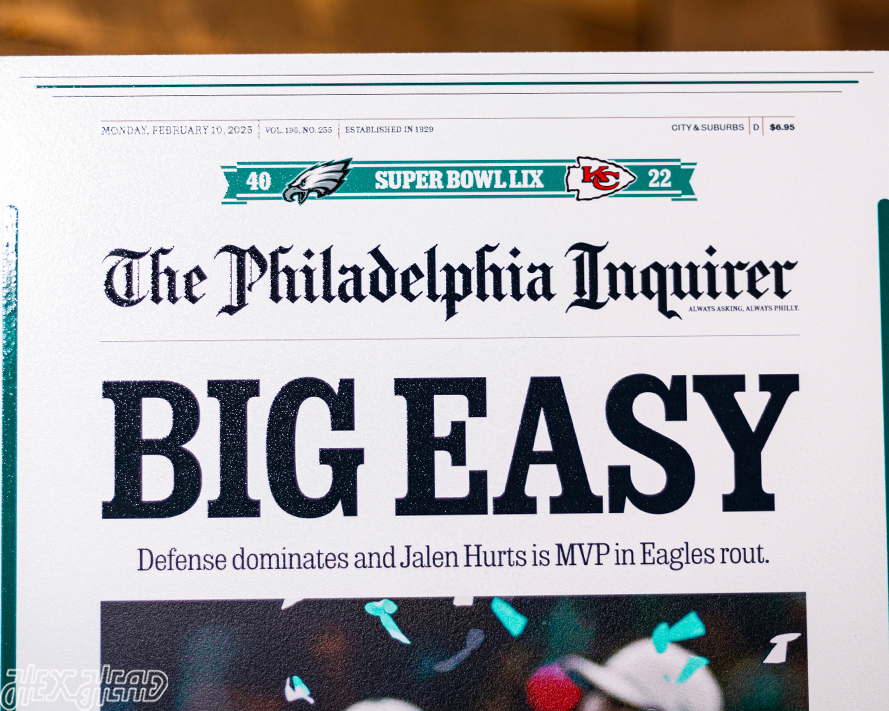 EXTRA! EXTRA! Philadelphia Inquirer  SUPER BOWL LIX Front Page - FEB 10, 2025