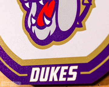 VARSITY Collection- SINGLE Layer James Madison Dukes Metal Wall Art