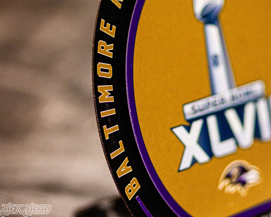 Baltimore Ravens Super Bowl XLVII "Double Play" On the Shelf or on the Wall Art