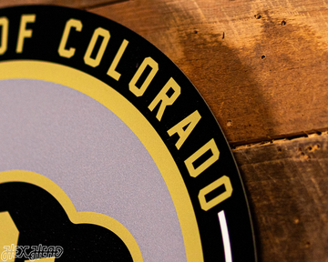 VARSITY Collection- SINGLE Layer Colorado Buffaloes Metal Wall Art