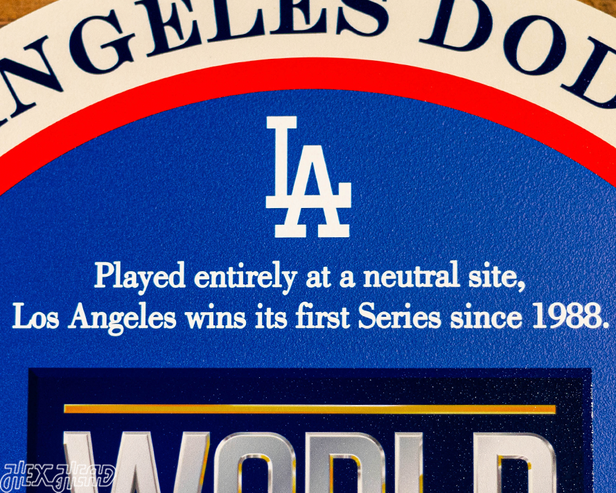 VARSITY Collection- SINGLE Layer Los Angeles Dodgers 2020 World Series Wall Art