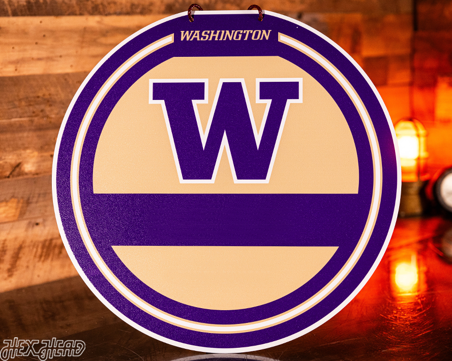 Washington Huskies Personalized Monogram Metal Art