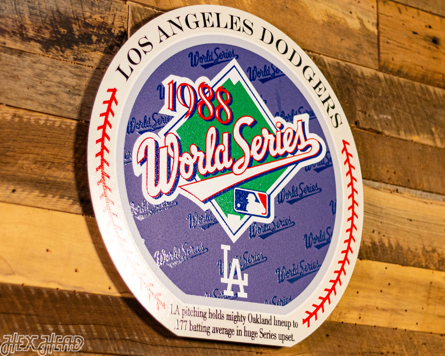 VARSITY Collection- SINGLE Layer Los Angeles Dodgers 1988 World Series Wall Art