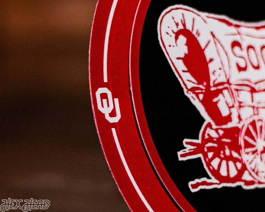 Oklahoma Sooners "Double Play" On the Shelf or on the Wall Art