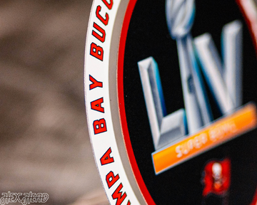 Tampa Bay Buccaneers Super Bowl LV "Double Play" On the Shelf or on the Wall Art