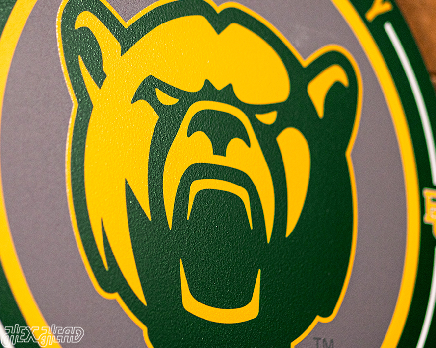 VARSITY Collection- SINGLE Layer Baylor Bears Metal Wall Art